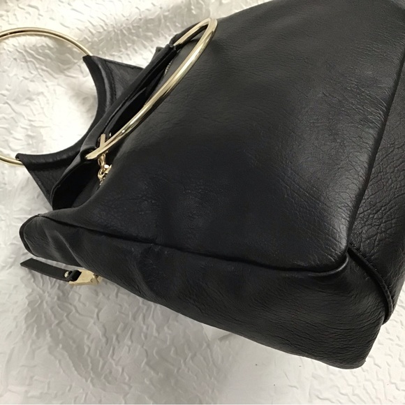 INC Dual Ring Handle Purse Clutch Faux Leather - Picture 8 of 15